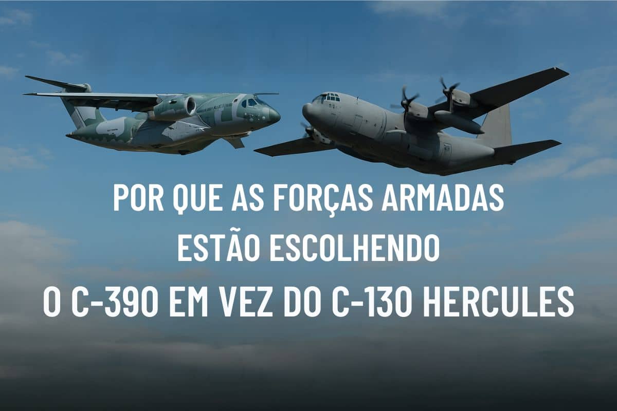 Brasil vence os Estados Unidos na disputa por contratos militares: saiba por que o C-390 da Embraer está superando o tradicional C-130 americano nas decisões de compra de forças armadas ao redor do mundo