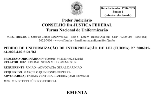 Ementa sobre a relação de dependência da mãe de militares