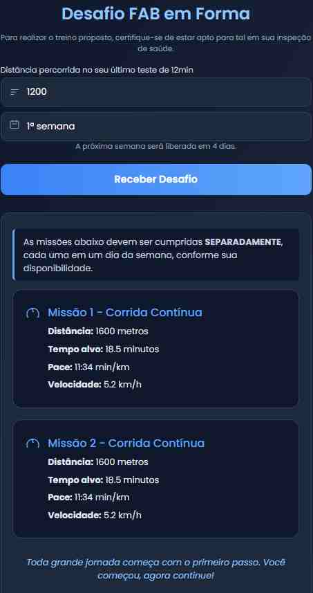 Desafio FAB para ajudar a passar no TACF