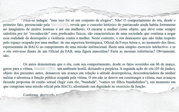 Cabo da aeronáutica se insinua para tenente e acaba na cadeia - extrato da decisão