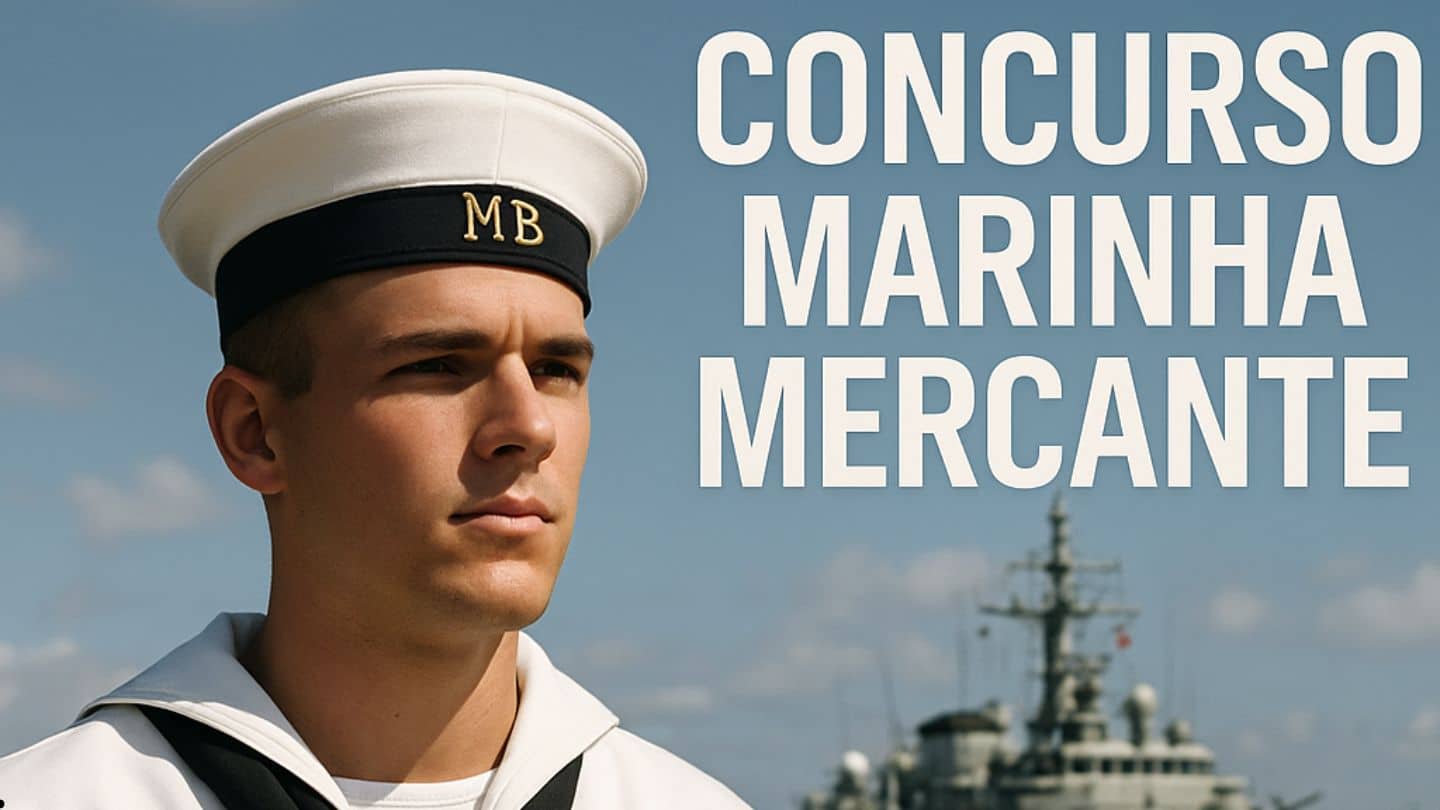 Concurso da Marinha Mercante abre 374 vagas com formação gratuita e salário de R.644,92 durante o curso