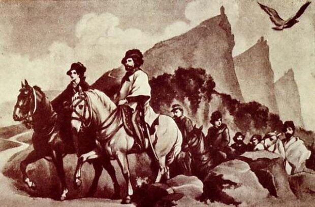 Garibaldi e Anita buscam refúgio em San Marino.
