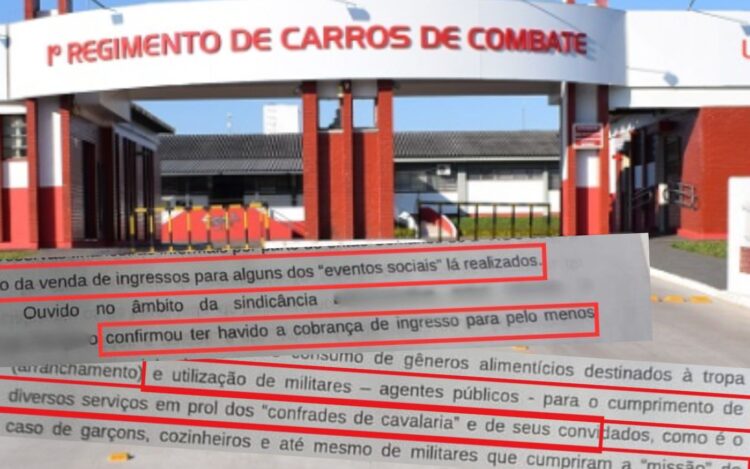 Formação do Caixa 2 do Regimento de carros de combate - venda de ingressos e pedidos de doações