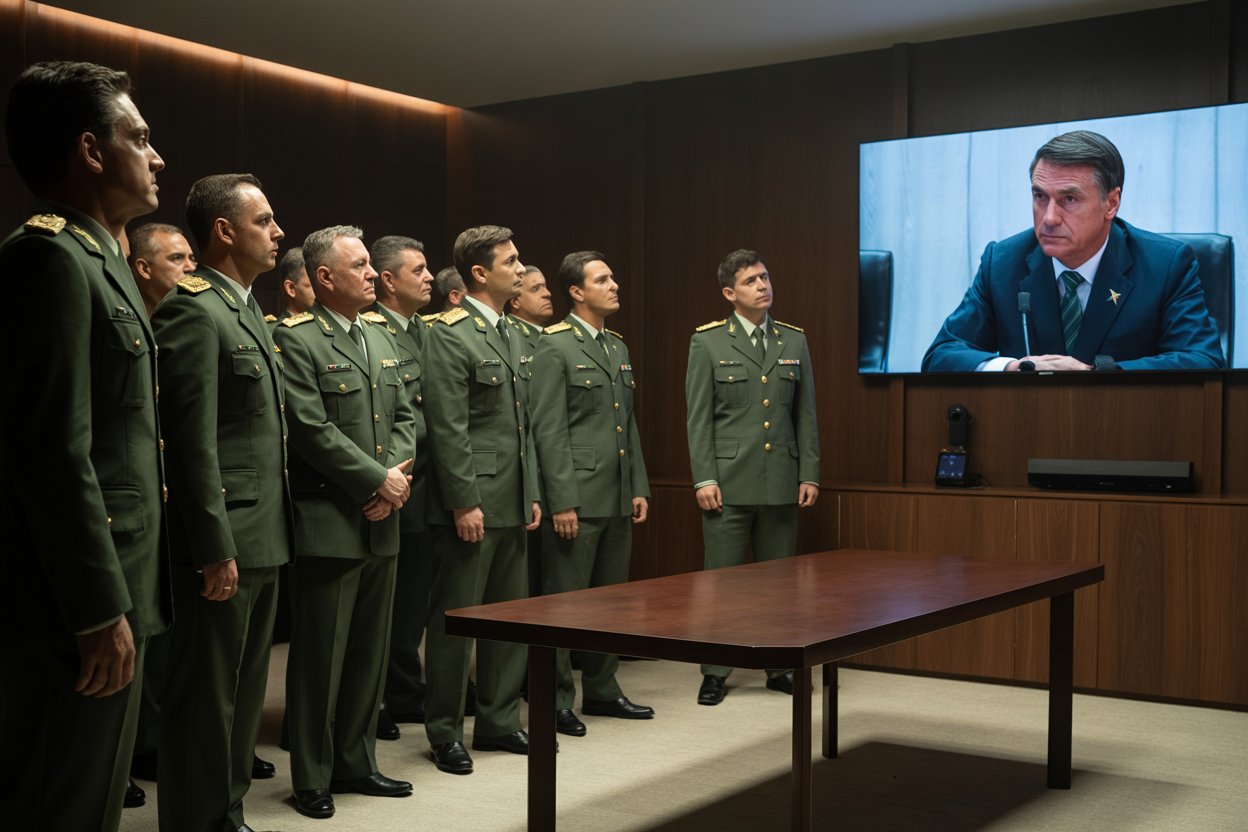 Cúpula militar paralisa atividades para assistir depoimento de Bolsonaro ao STF e gera tensão nos bastidores das Forças Armadas