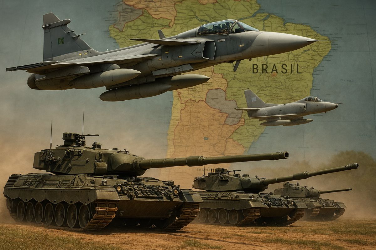 Brasil investe sozinho mais do que Argentina, Colômbia, Peru e Chile juntos, e é por isso que ninguém supera nossas Forças Armadas na América Latina