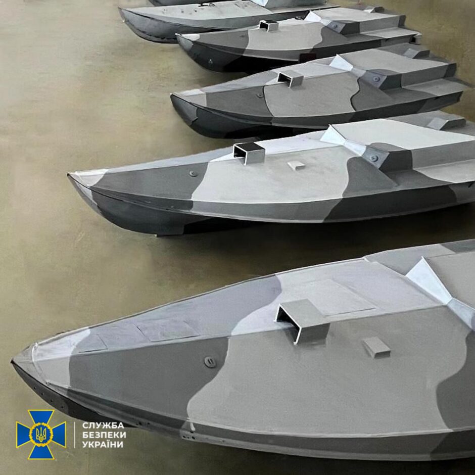 Drones marítimos usados na guerra da Ucrânia.