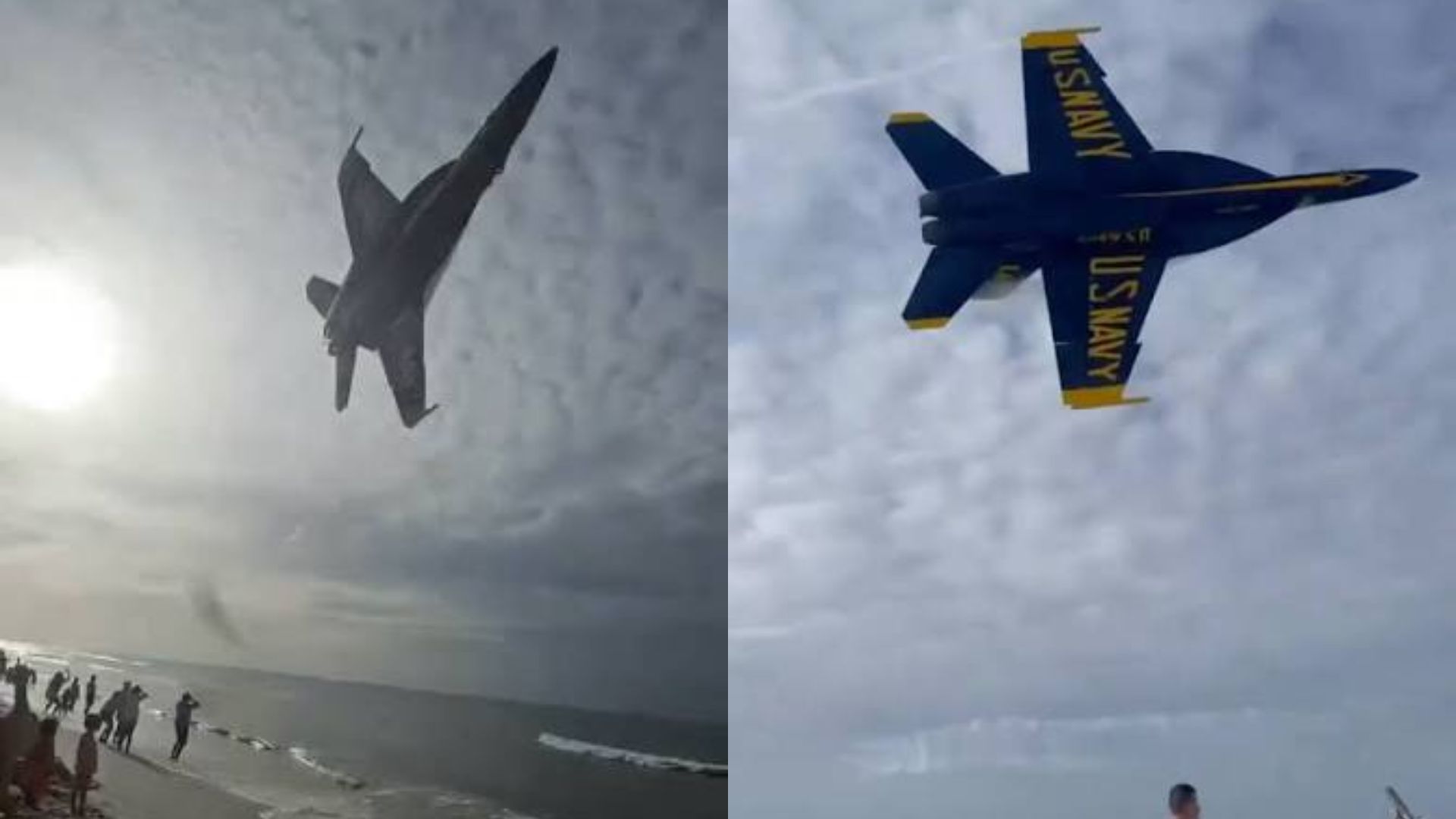 Blue Angels: Caça F/A-18 Passa Baixíssimo Sobre Praia Lotada em Pensacola, Derruba Guarda-Sóis e Assusta Banhistas — Marinha dos EUA Descarta Punição ao Piloto