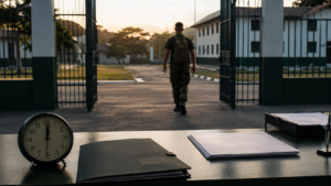 O militar some do quartel numa sexta-feira: ele só vira desertor à zero hora do nono dia, quando lavram o termo; entenda o prazo de graça, o que acontece se ele se apresentar no sétimo dia e por que ser licenciado não apaga o processo