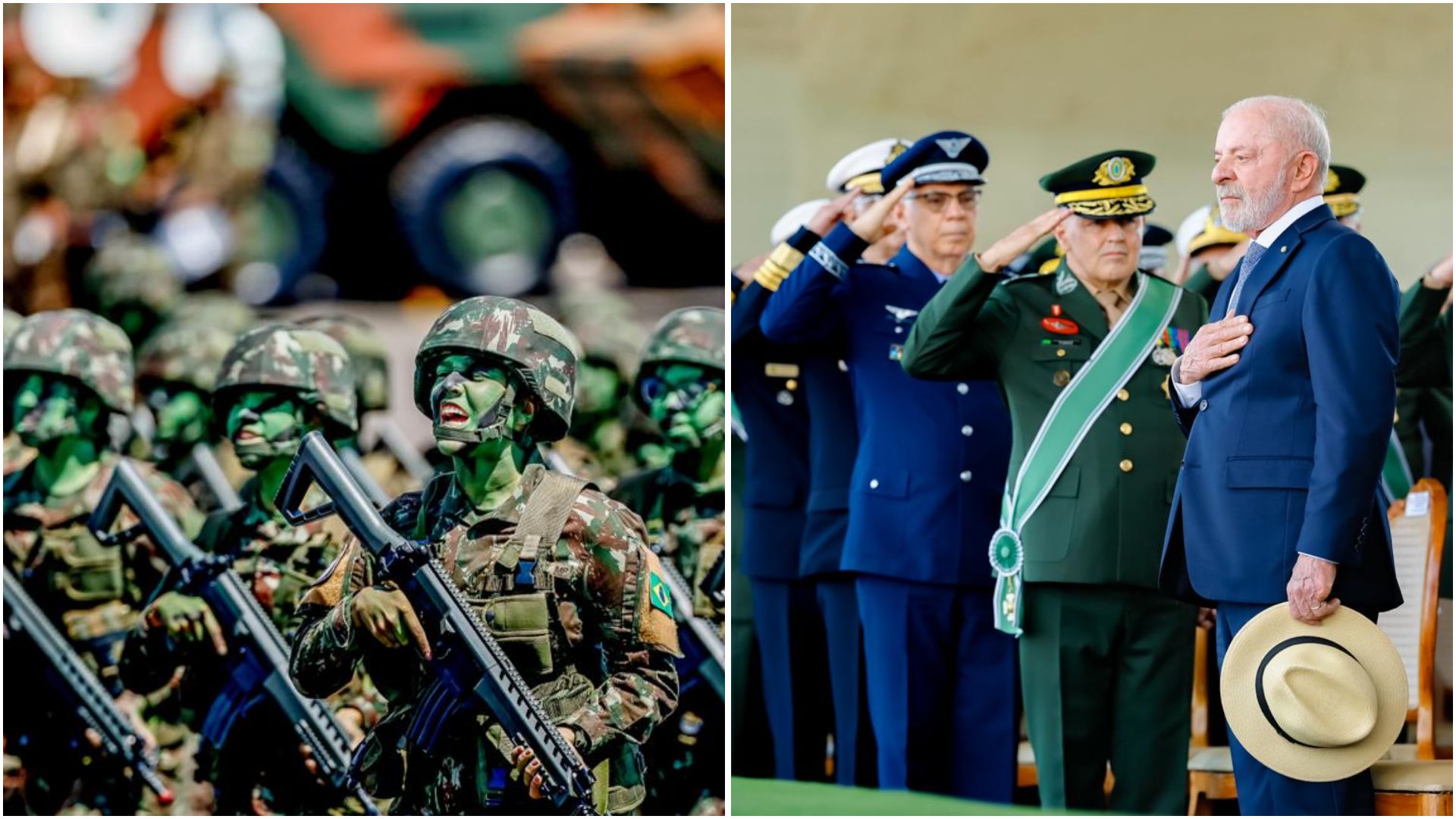 As primeiras mulheres incorporadas como soldados pelo Exército marcham no Dia do Soldado, e Lula declara: “estão prontas para defender o nosso país”