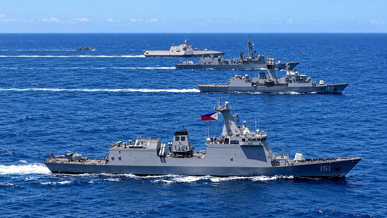 Navio de guerra chinês aparece a apenas 10 milhas de um exercício naval com 11 embarcações de oito países, ignora chamado pelo rádio e transforma manobra no Mar do Sul da China em uma cena de tensão militar
