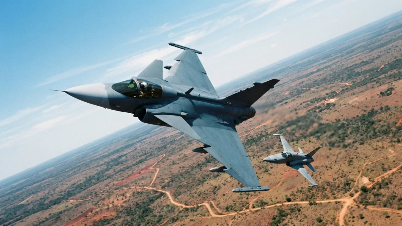 Em exercício, o caça F-22 de US$ 334 milhões já levou abate simulado de avião mais barato. O Brasil treina o mesmo combate curto: Gripen contra F-5M em Anápolis