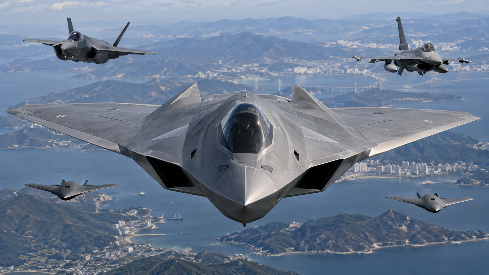 Novo caça de 6ª geração da Coreia do Sul deverá voar ao lado dos F-35 e substituir os F-16 em um ambicioso projeto previsto para as próximas duas décadas