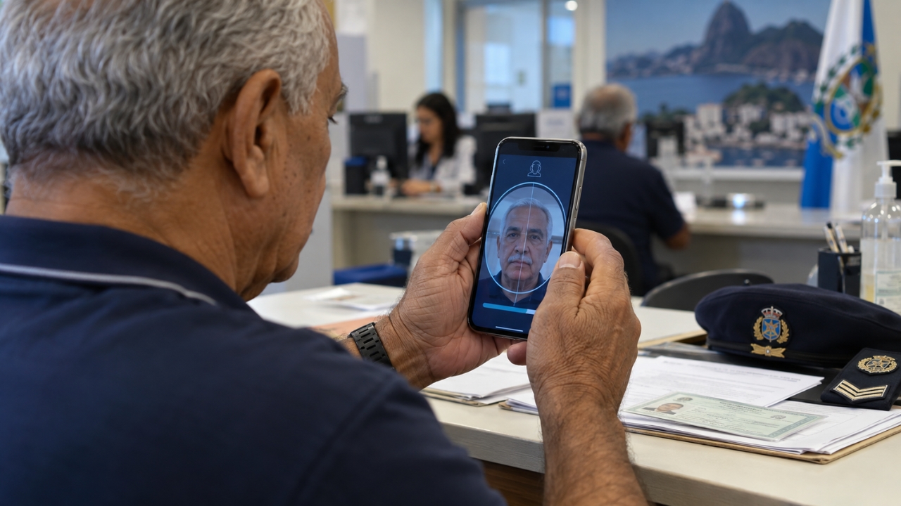 Mais de 62 mil inativos e pensionistas da PM e dos Bombeiros do Rio entram na prova de vida pelo celular; aniversariantes de outubro têm até 2 de novembro e correm risco de ter o pagamento suspenso se não cumprirem a exigência