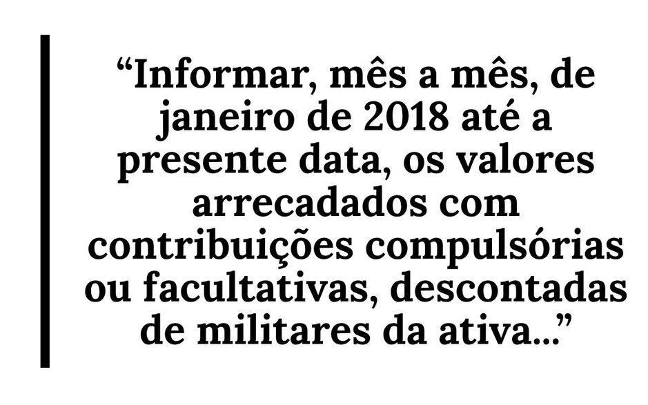 Trecho de pedido de informações da Câmara Municipal de Guaratinguetá