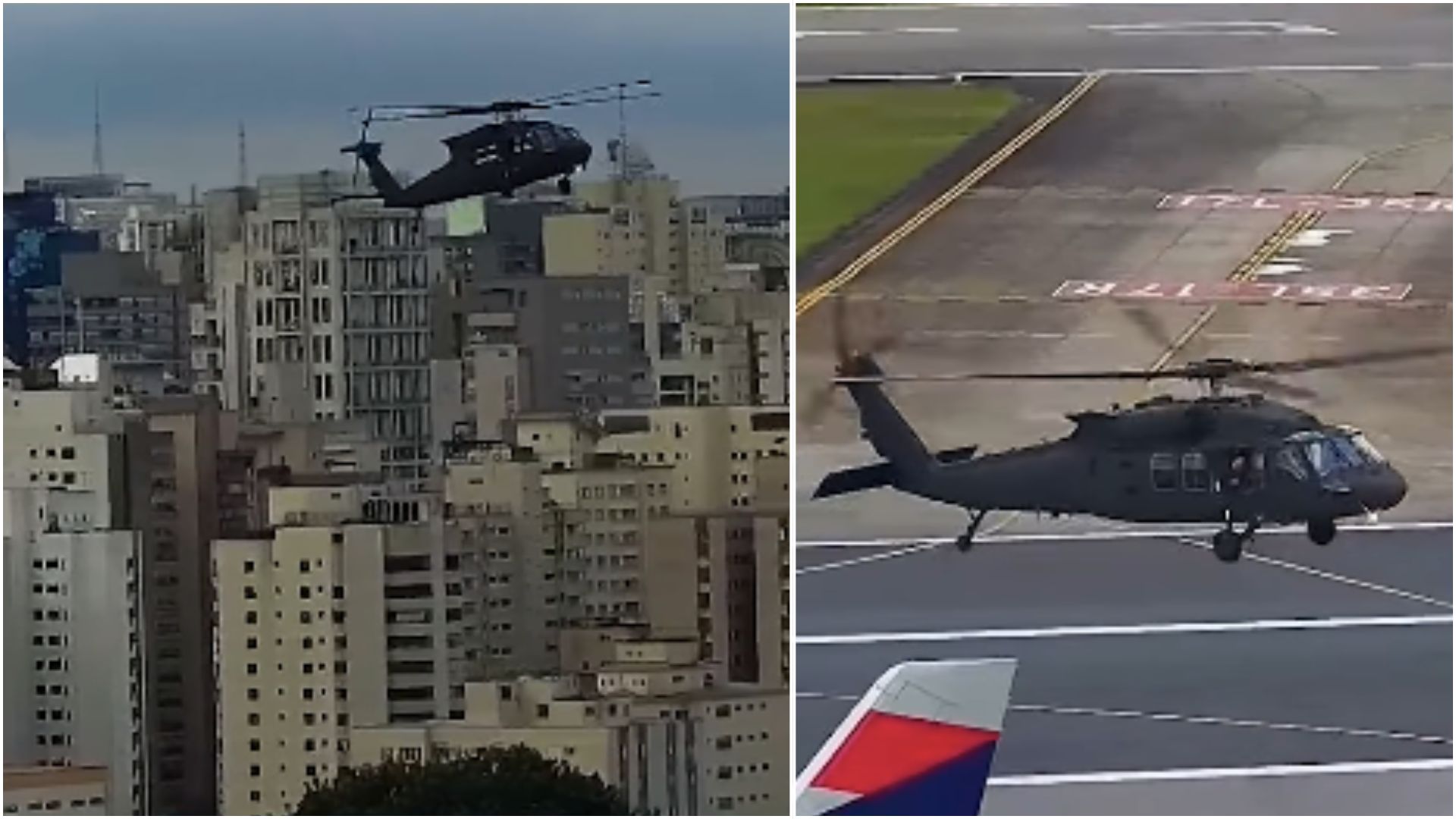 Helicóptero Black Hawk do Exército Brasileiro chama atenção ao pousar três vezes no Aeroporto de Congonhas em dois dias, após decolar de base militar em Taubaté