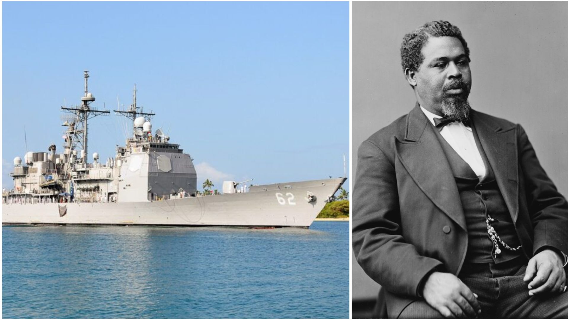 Nascido escravizado, ele sequestrou um navio a vapor confederado às 3 da manhã com a família a bordo, entregou a embarcação à Marinha dos Estados Unidos e virou deputado federal — e o cruzador batizado com seu nome acaba de deixar o Japão rumo ao último porto antes da desativação, depois de 37 anos de serviço